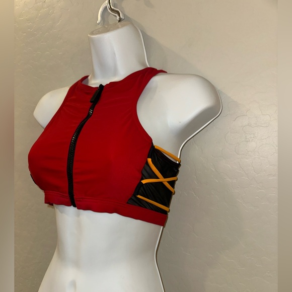 Chromat Launch bikini top Red orange black size Medium New with tags - Picture 4 of 7